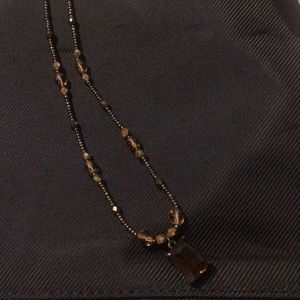 Bronze beaded necklace